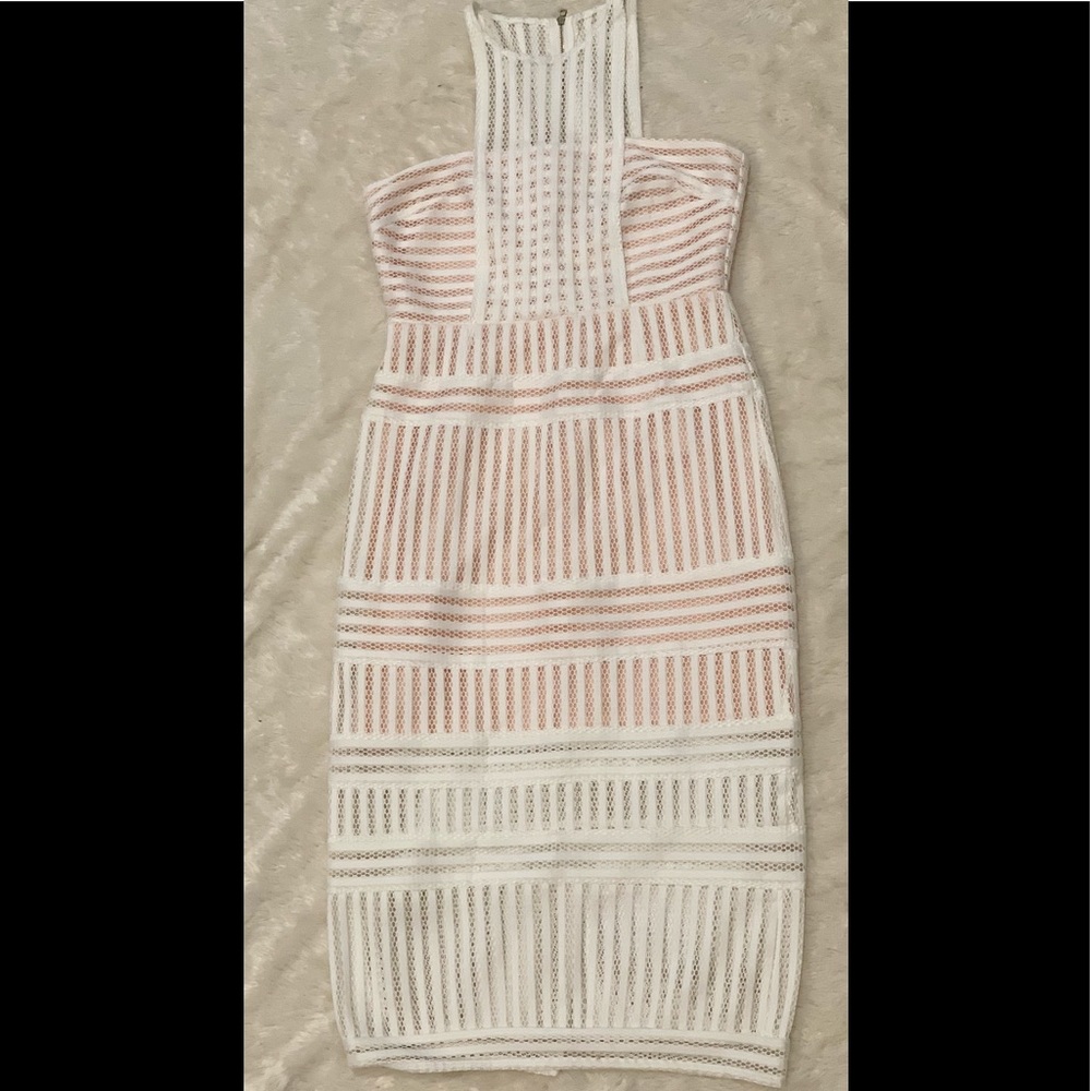 Few Moda New York NWT white sheer striped dress